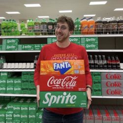 Zachary holding soda